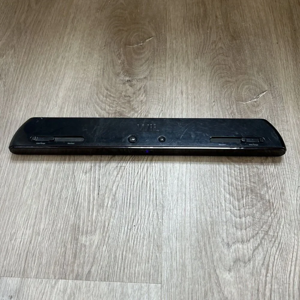 Nintendo Wii Ultra Sensor Bar Black Wireless 091002 Genuine OEM Tested Working
